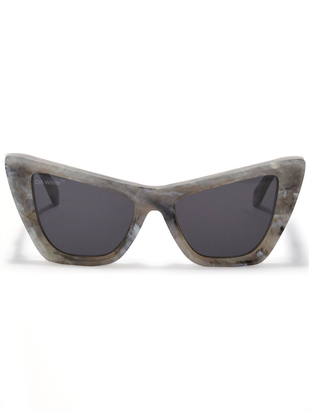 Off-White Eyewear 有色镜片猫眼框太阳眼镜 - 灰色