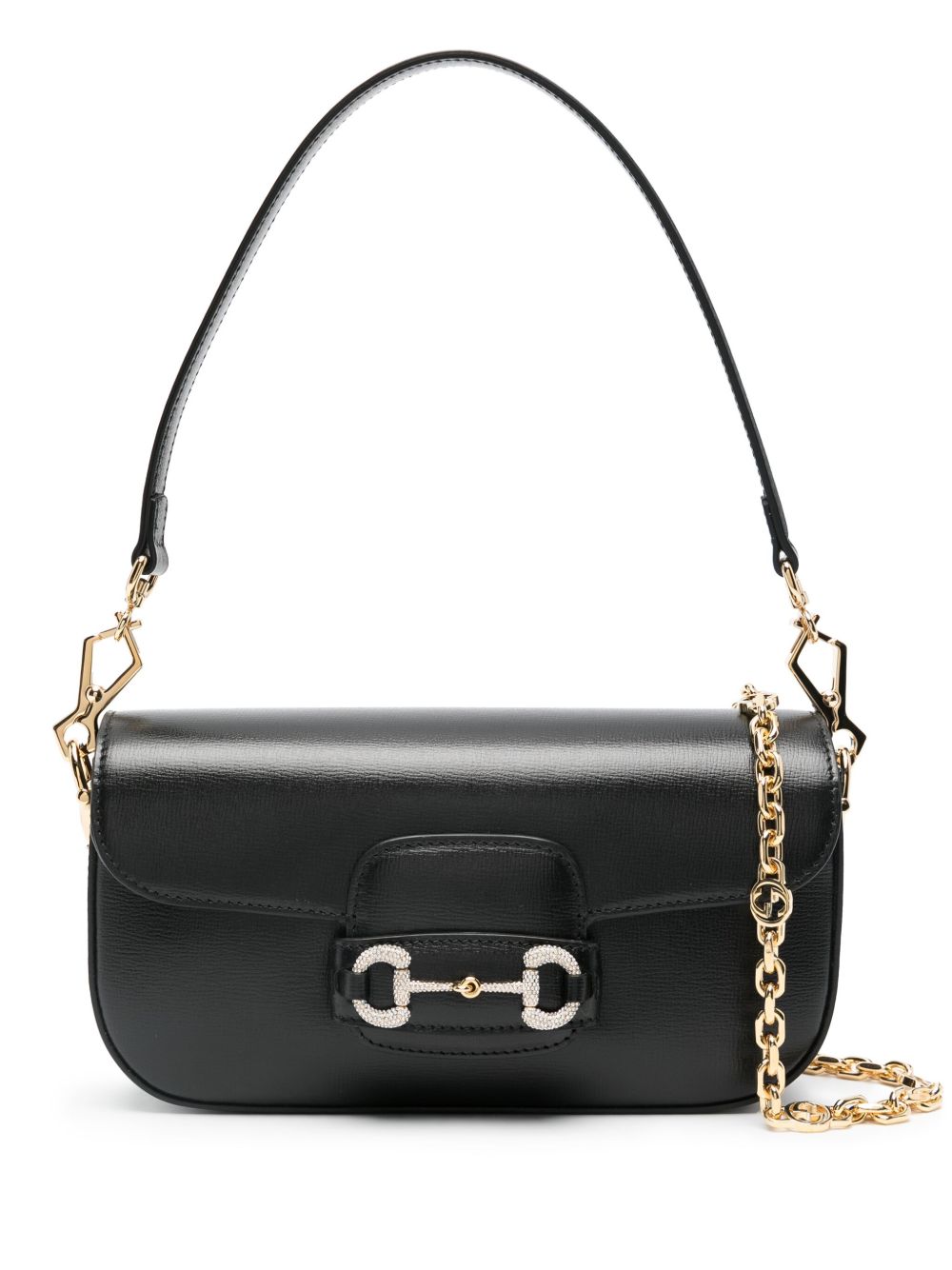 Gucci Horsebit 1955 系列小号单肩包 - 黑色