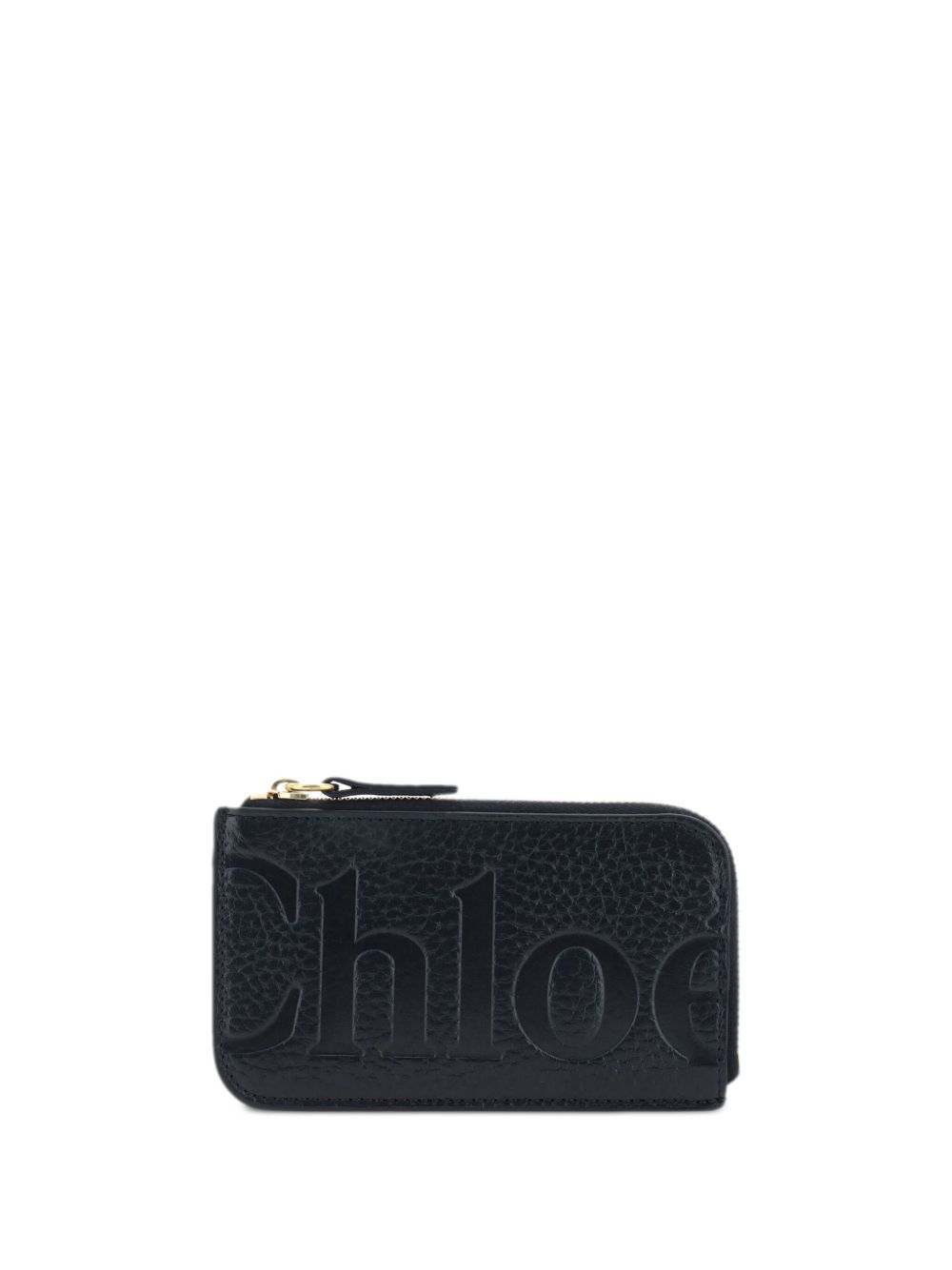 Chloé logo压纹卡夹 - 黑色