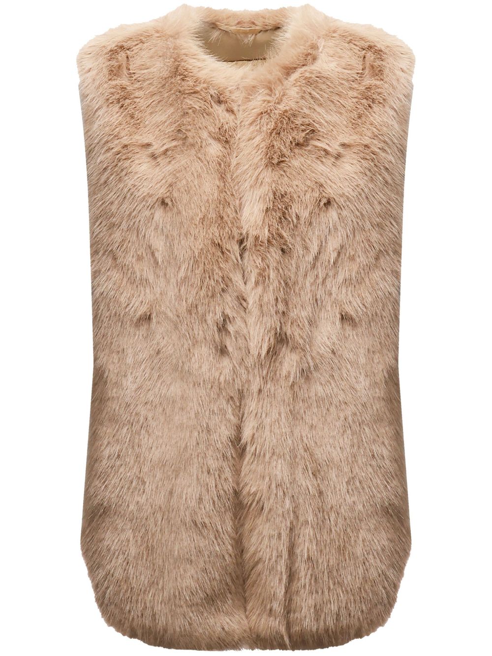 V°73 faux-fur gilet - 中性色