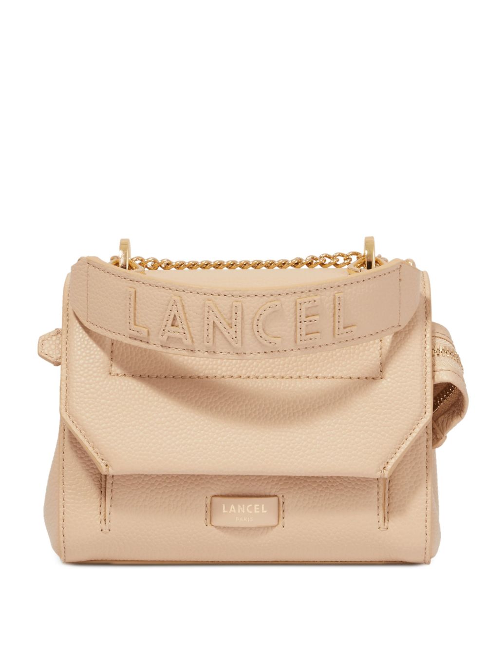 Lancel Ninon de Lancel 小号皮质翻盖斜挎包 - 中性色