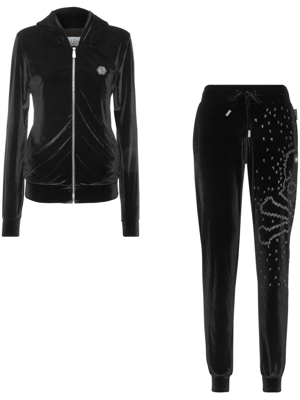 Philipp Plein Skull & Bones 运动套装 （两件装) - 黑色