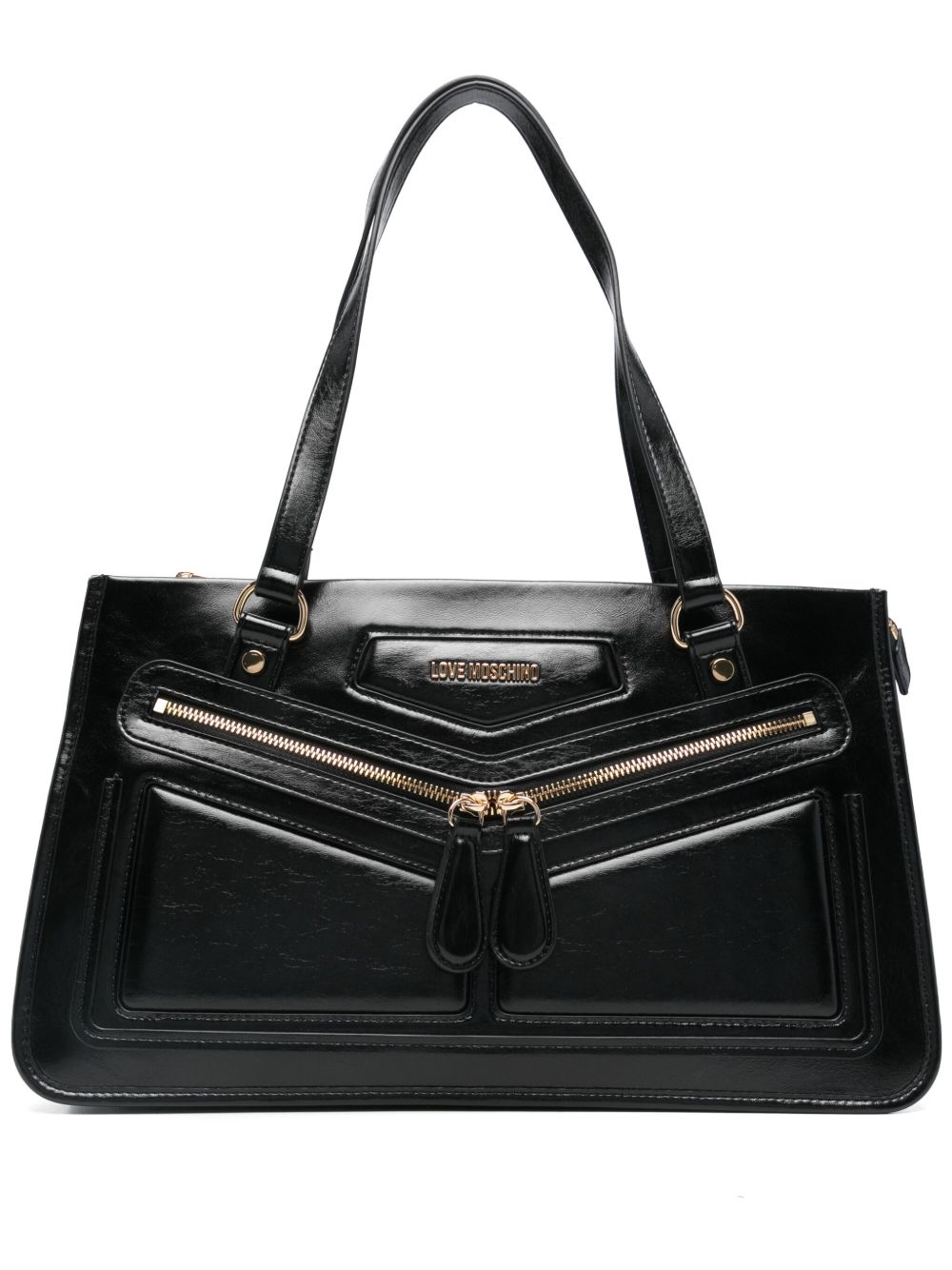 Love Moschino logo字母托特包 - 黑色