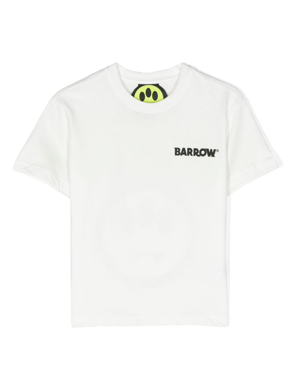 Barrow kids logo印花棉T恤 - 白色