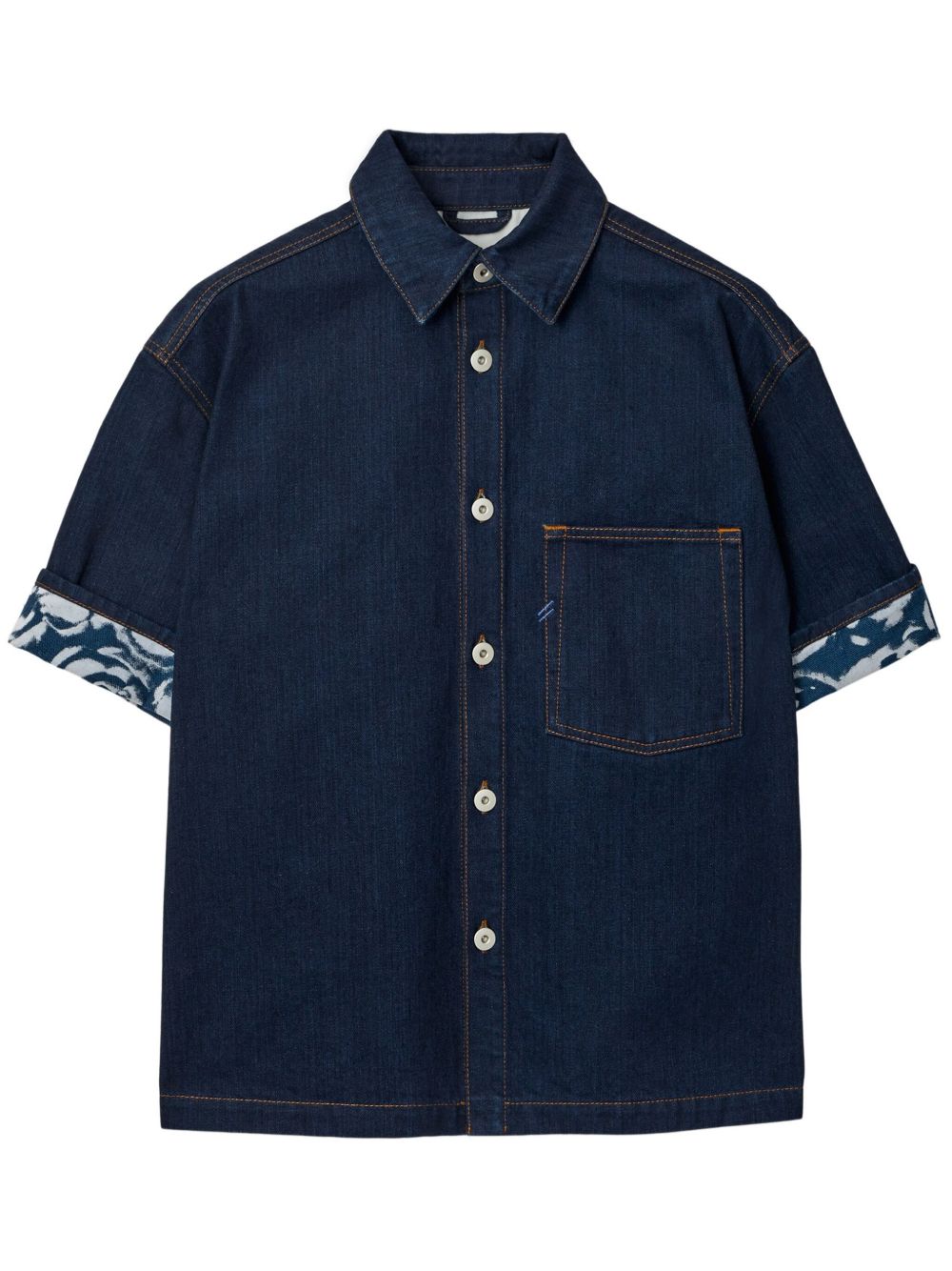 Burberry Heavyweight 标贴牛仔衬衫 - 蓝色
