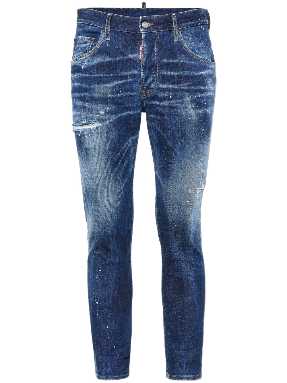 DSQUARED2 仿旧效果紧身牛仔裤 - 蓝色