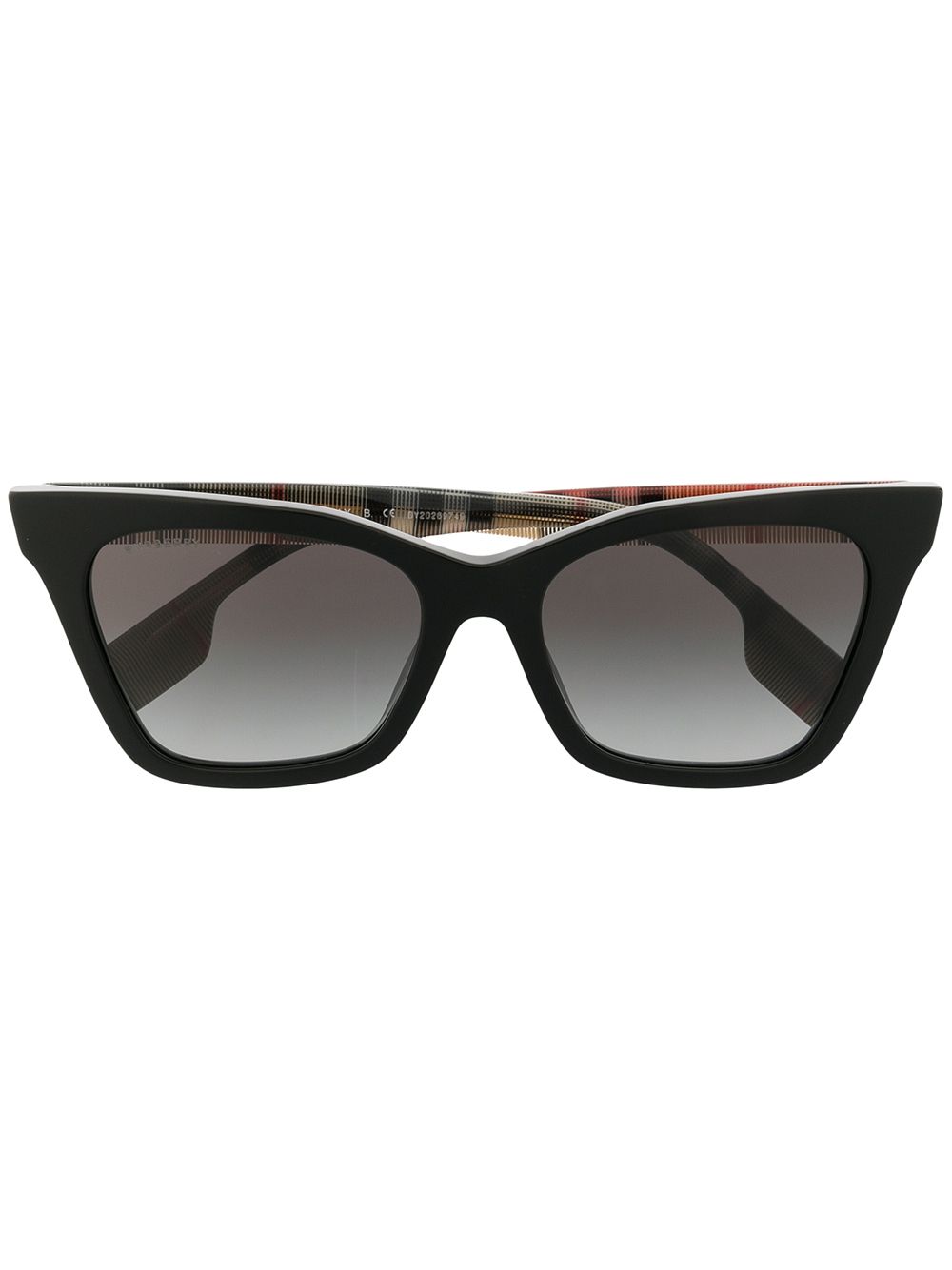 Burberry Eyewear 博柏利 Elsa 经典格纹太阳眼镜 - 黑色