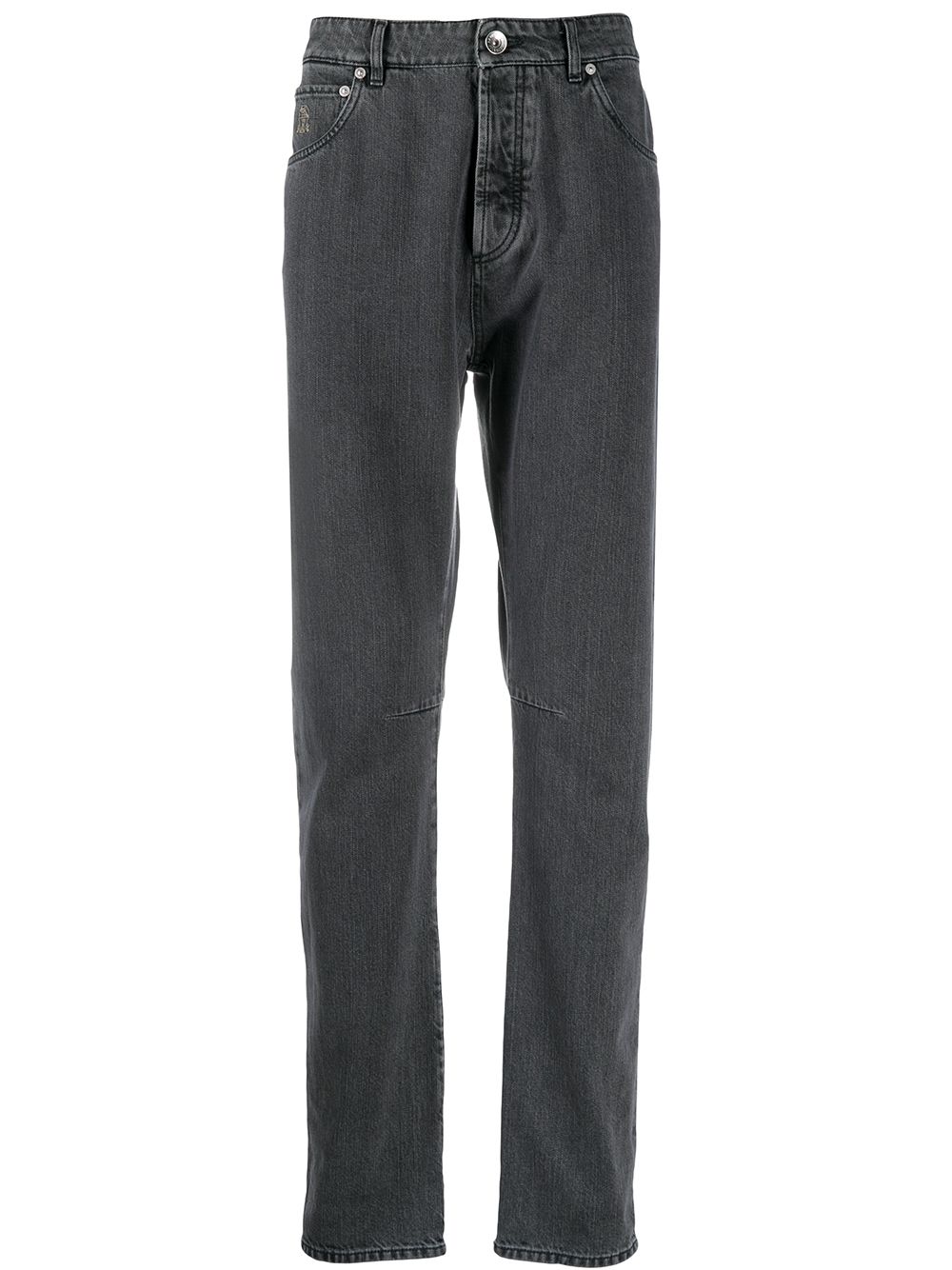 Brunello Cucinelli 直筒牛仔裤 - 灰色