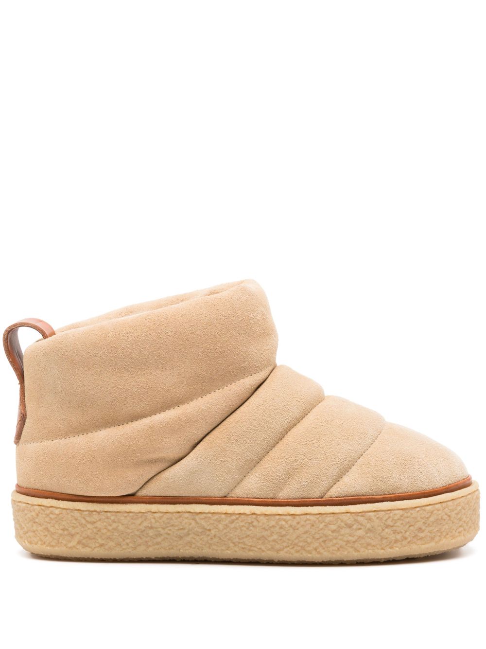 ISABEL MARANT 填充绒面皮及踝靴 - 中性色