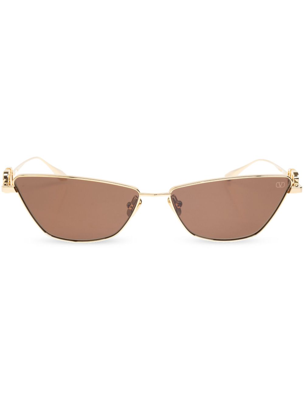 VALENTINO GARAVANI EYEWEAR VLogo Sign 猫眼框太阳眼镜 - 金色