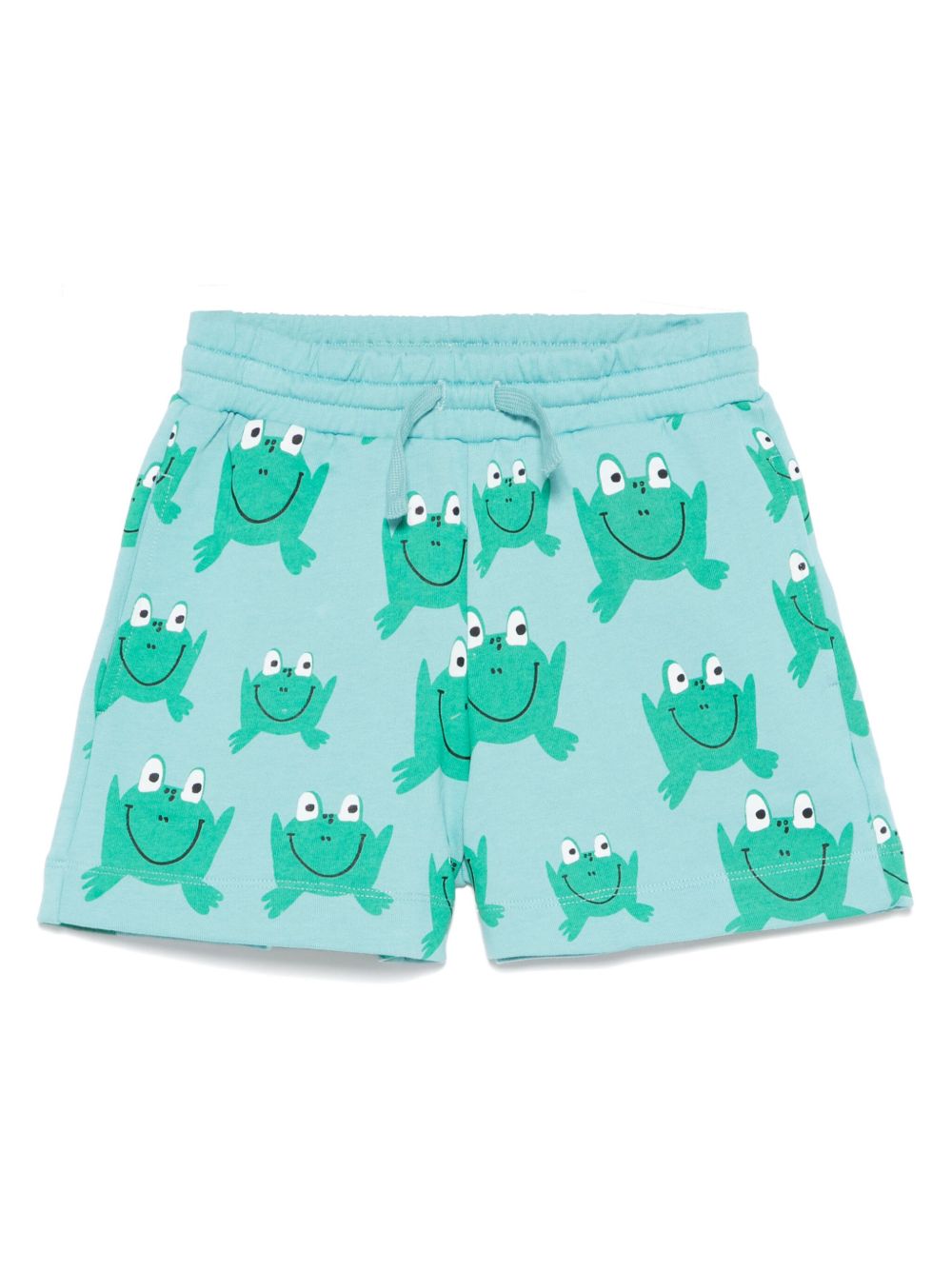 Stella McCartney Kids 插画印花短裤 - 蓝色