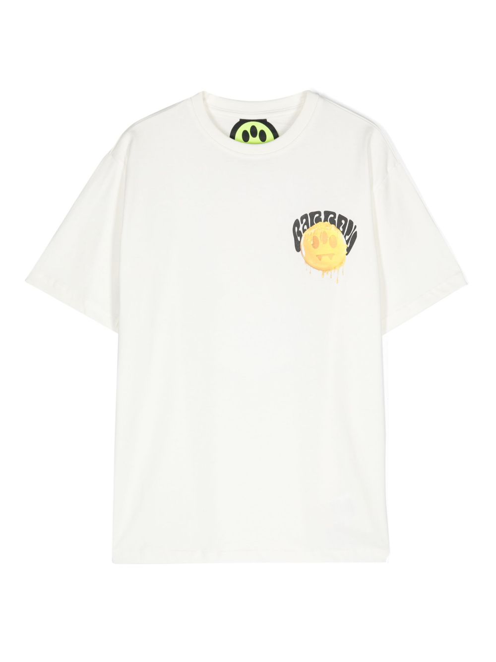 Barrow kids logo印花棉T恤 - 白色
