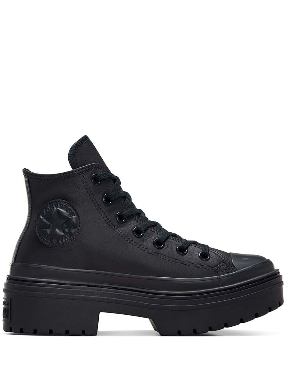 Converse 凸凹鞋跟厚底高帮运动鞋 - 黑色