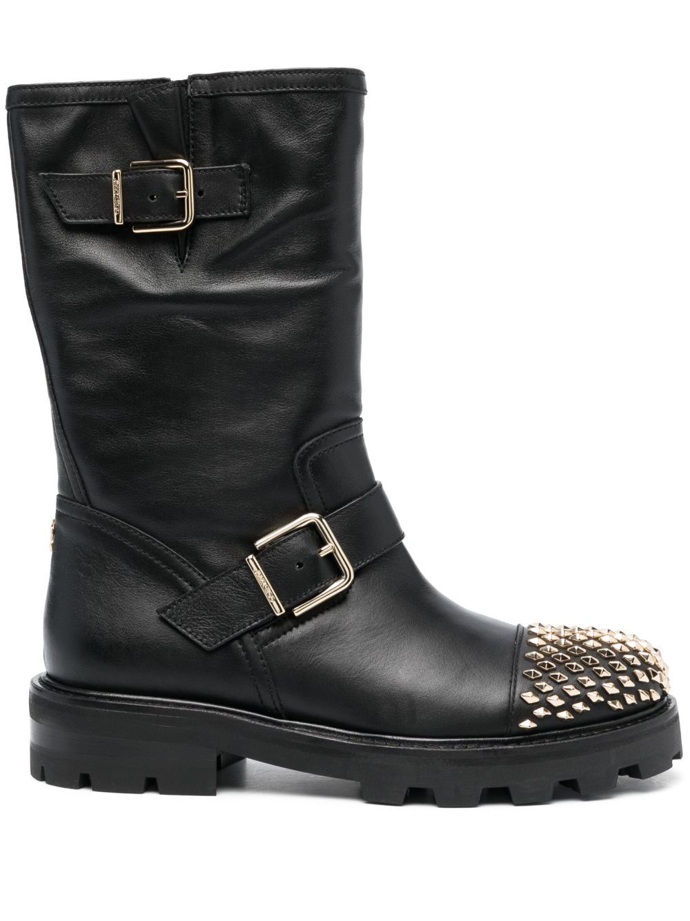 Jimmy Choo Biker II 铆钉缀饰短靴 - 黑色