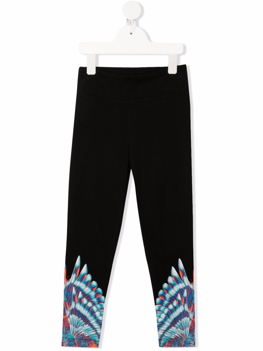 Marcelo Burlon County Of Milan Kids 翅膀印花长裤 - 黑色