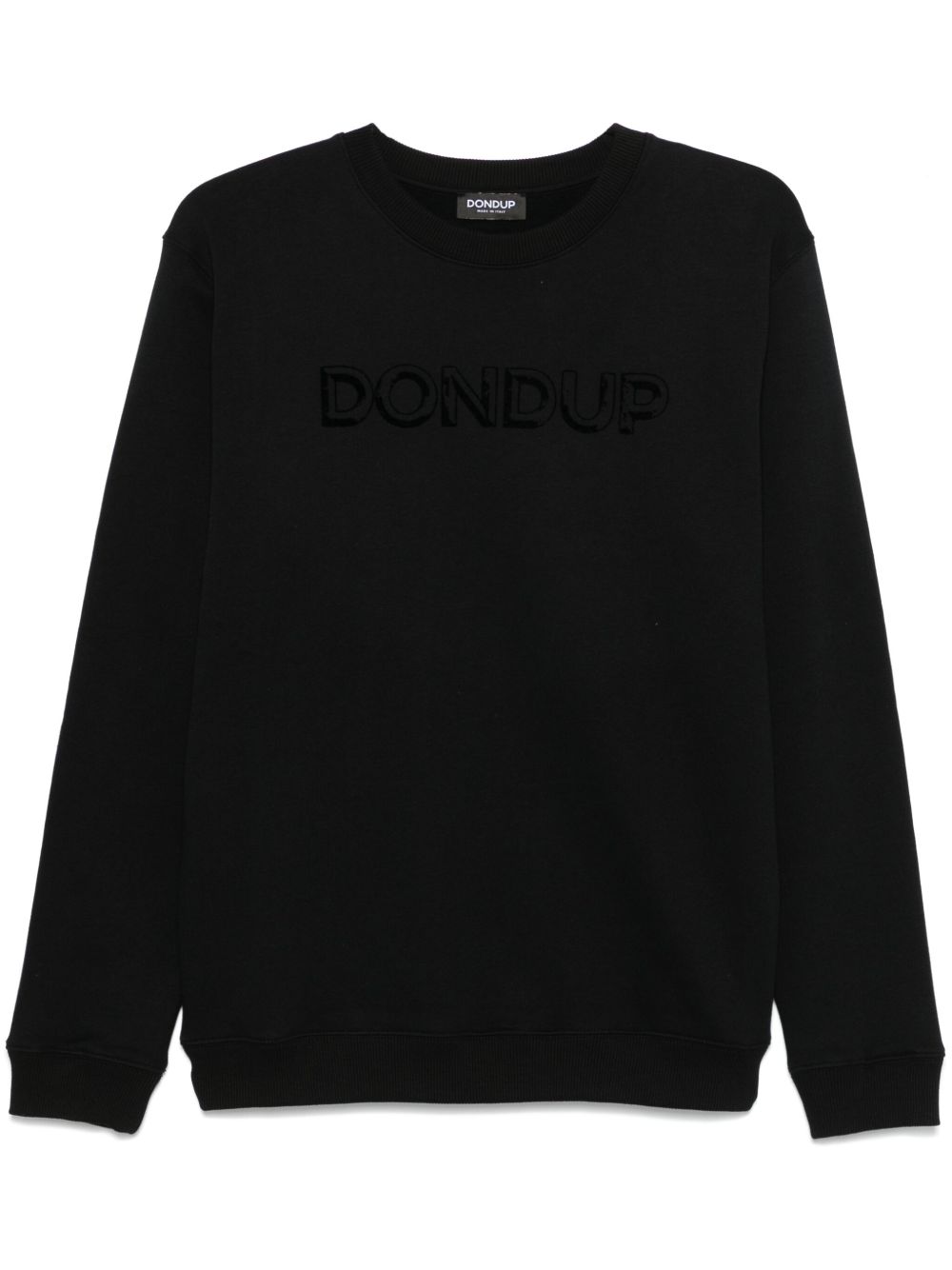 DONDUP logo植绒卫衣 - 黑色