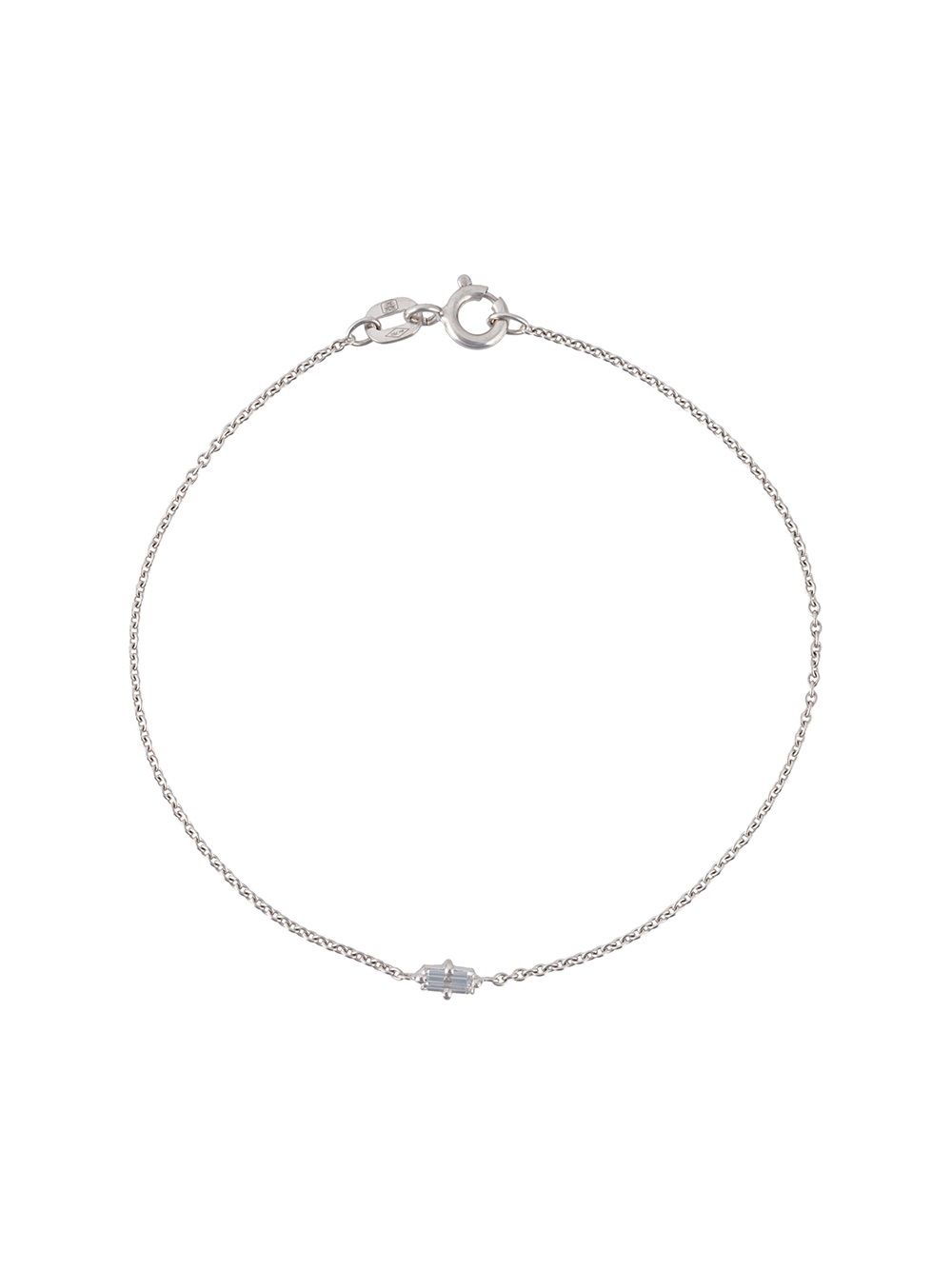 Wouters & Hendrix Gold 18K白金长阶梯形切割钻石手链 - 金属色