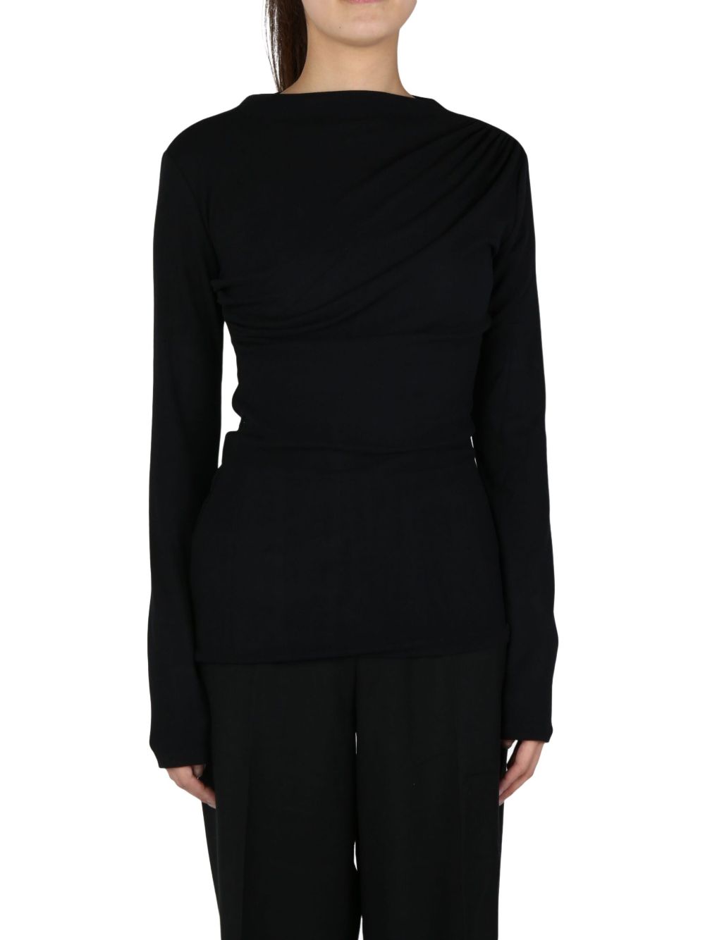 ATELIER NEW YORK draped top - 黑色