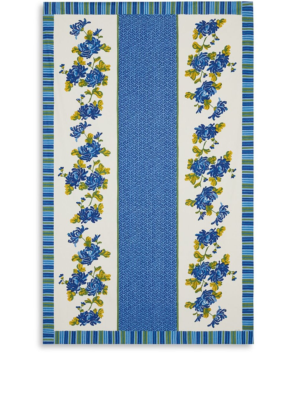 Lisa Corti Vienna floral-print rectangular tablecloth - 蓝色