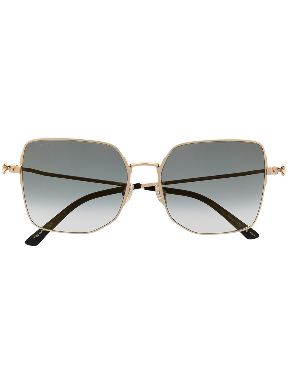 Jimmy Choo Eyewear 周仰杰 Trisha 超大方框太阳眼镜 - 黑色