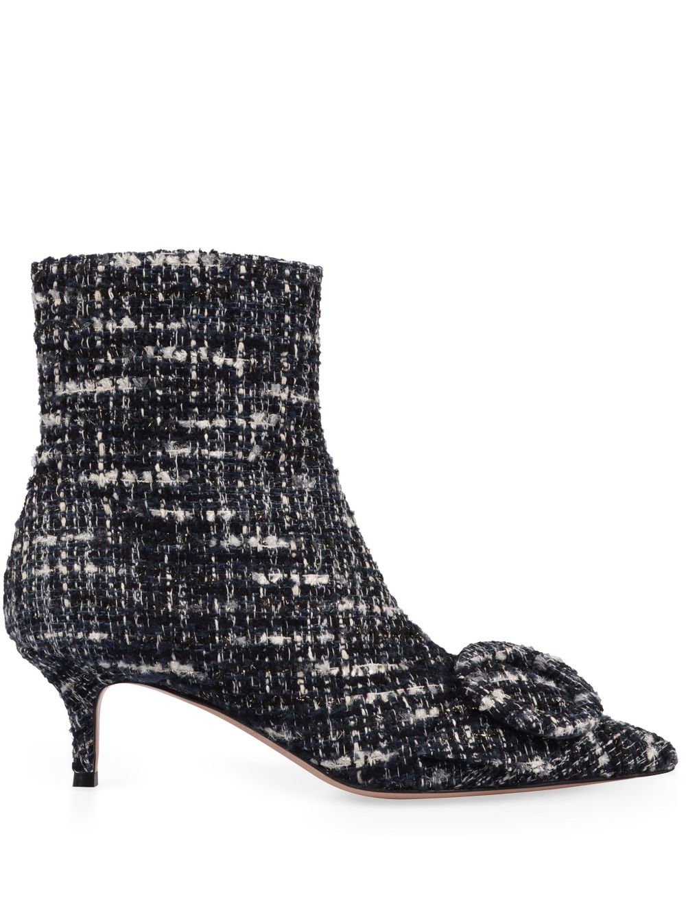Gianvito Rossi 仿羔皮呢及踝靴 - 黑色