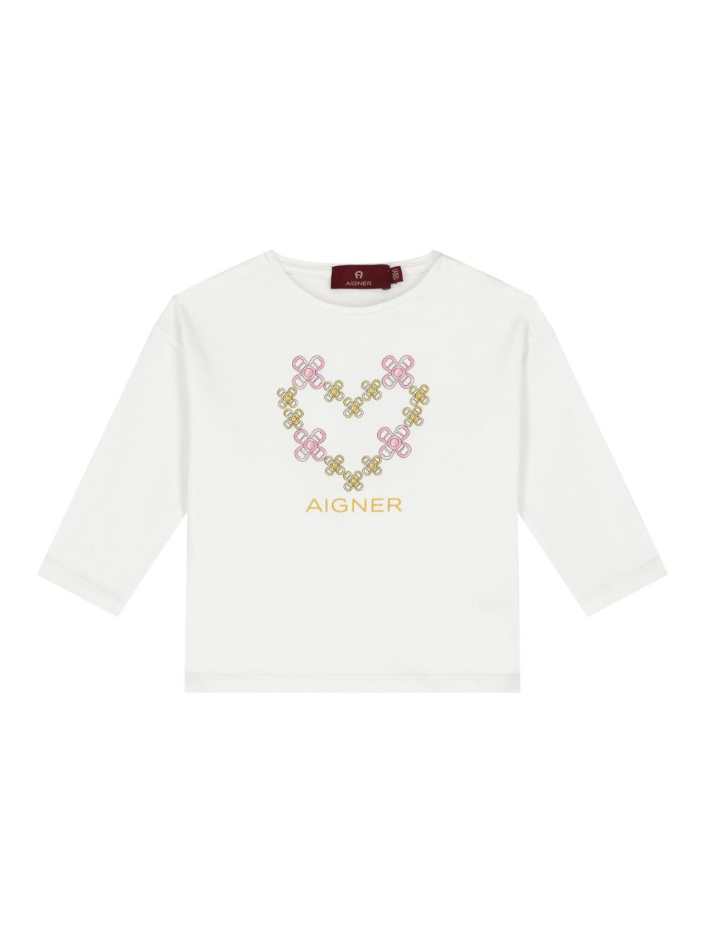 Aigner Kids 爱心印花T恤 - 白色