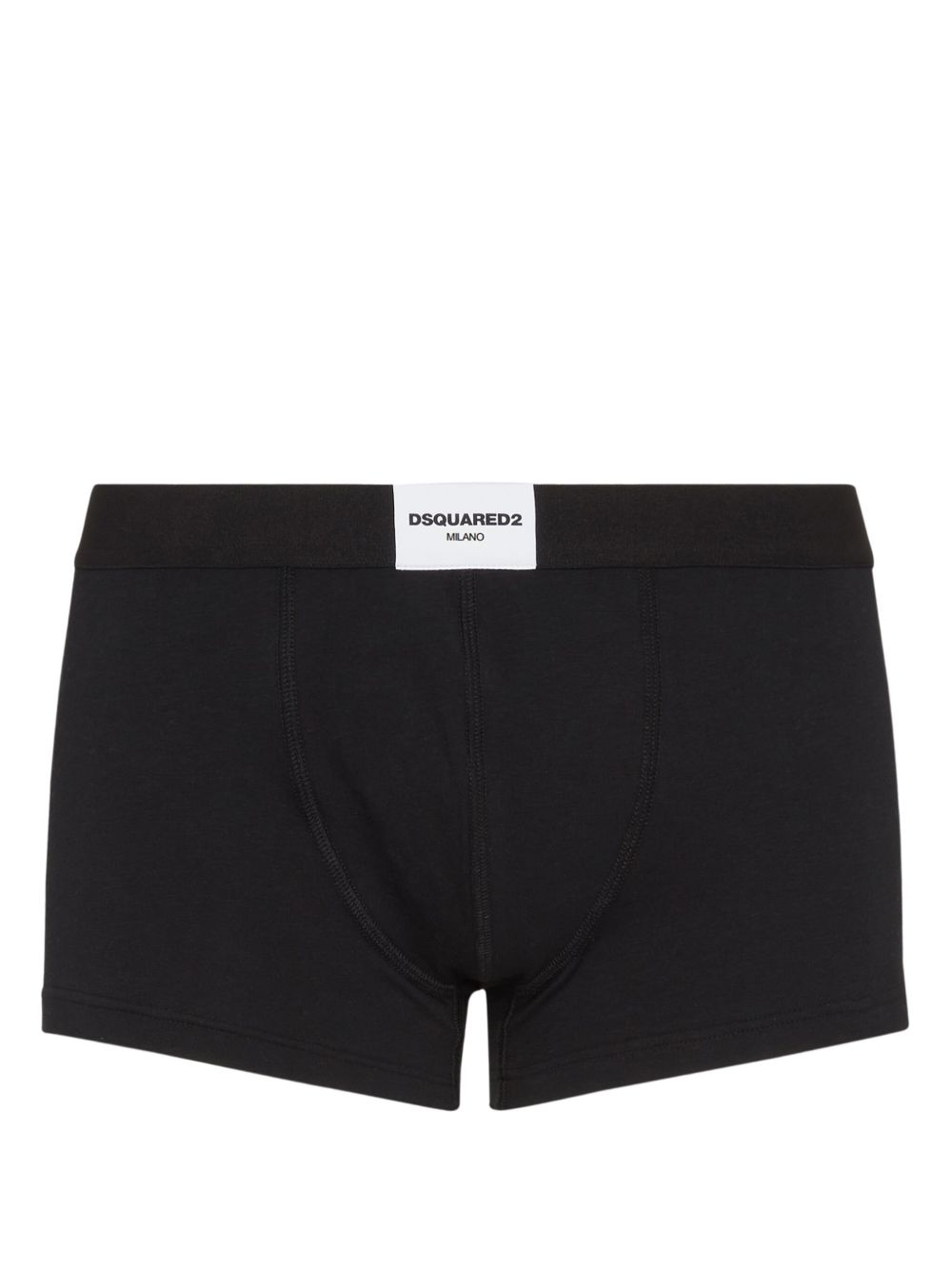 DSQUARED2 标贴四角裤 - 黑色