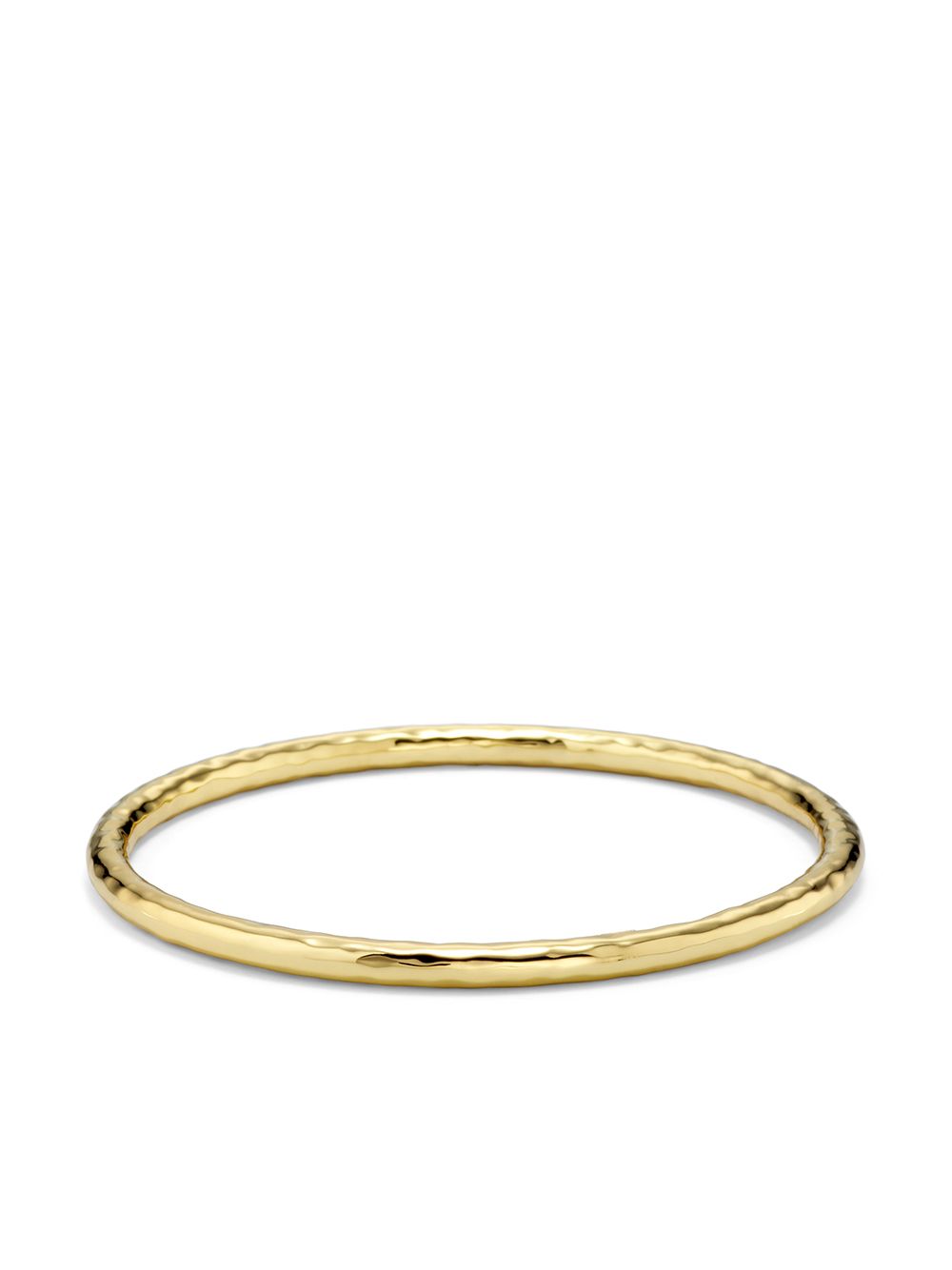 IPPOLITA Classico 18K黄金中号锤打压花手镯 - 金色