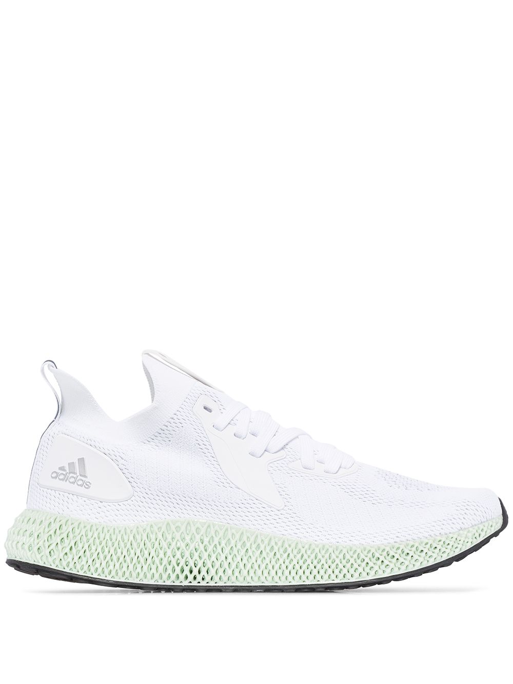 adidas white Alphaedge 4D 反光运动鞋 - 白色