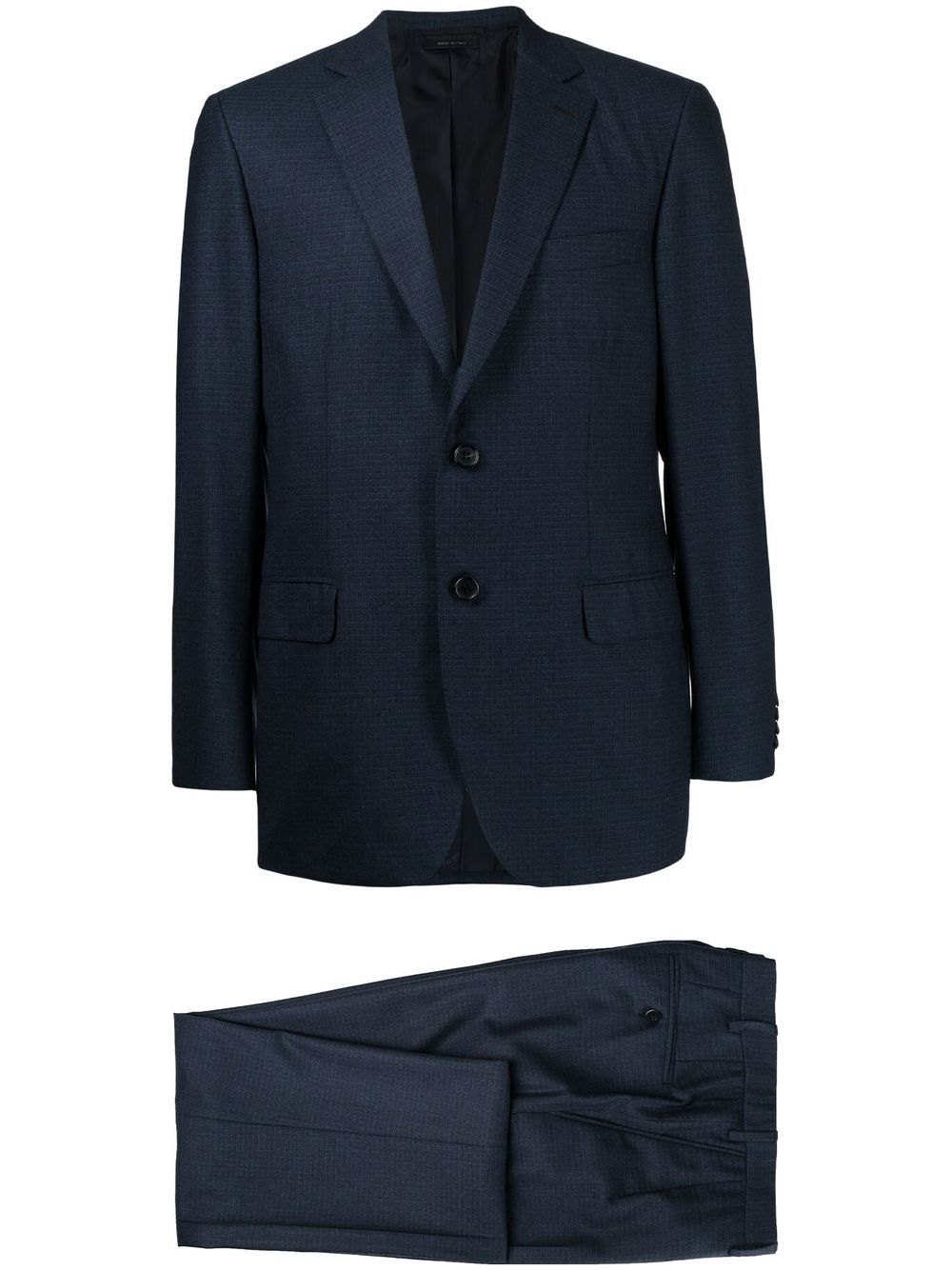 Brioni 细条纹单排扣西装套装 - 蓝色