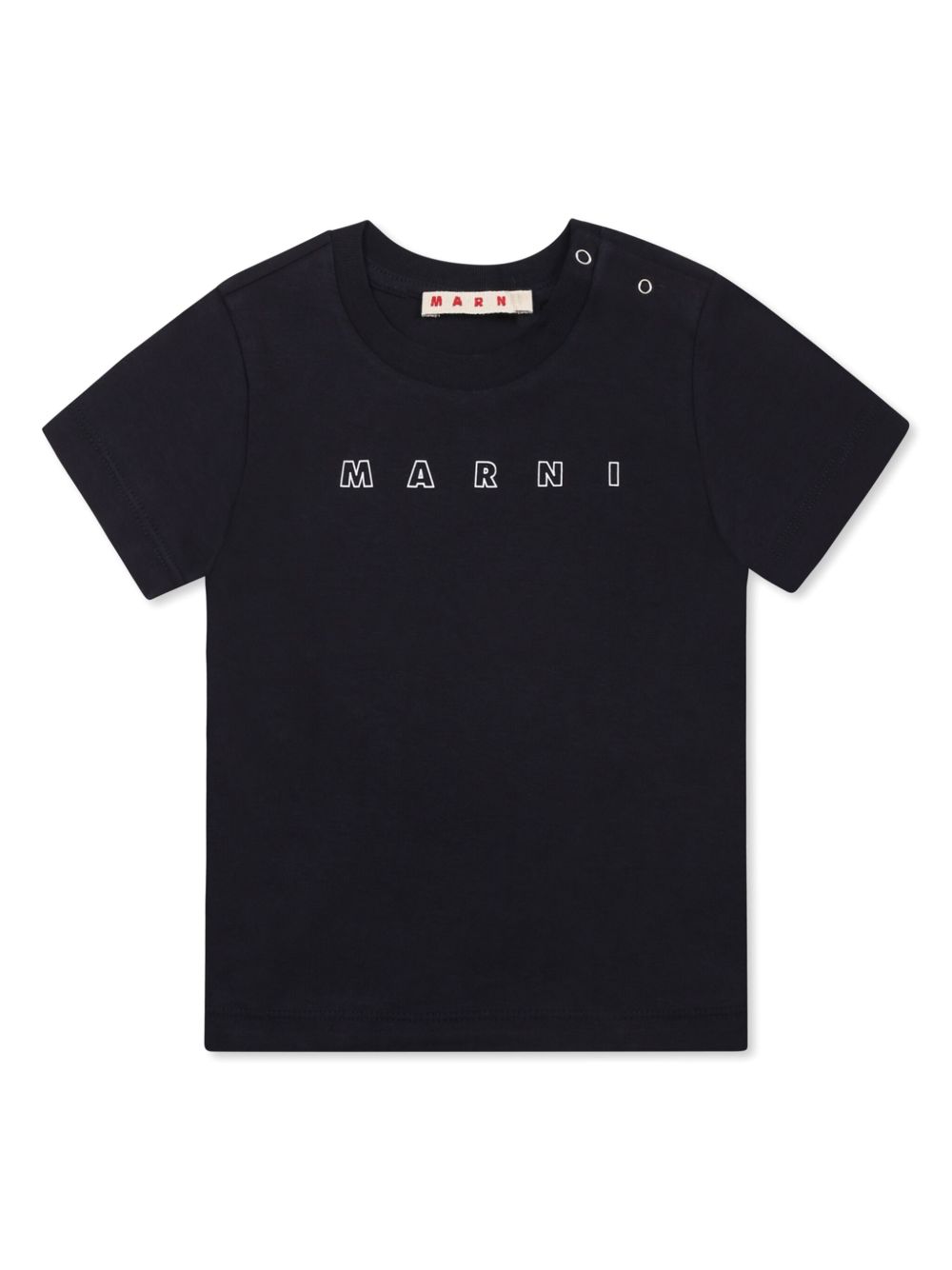 Marni Kids logo印花T恤 - 蓝色