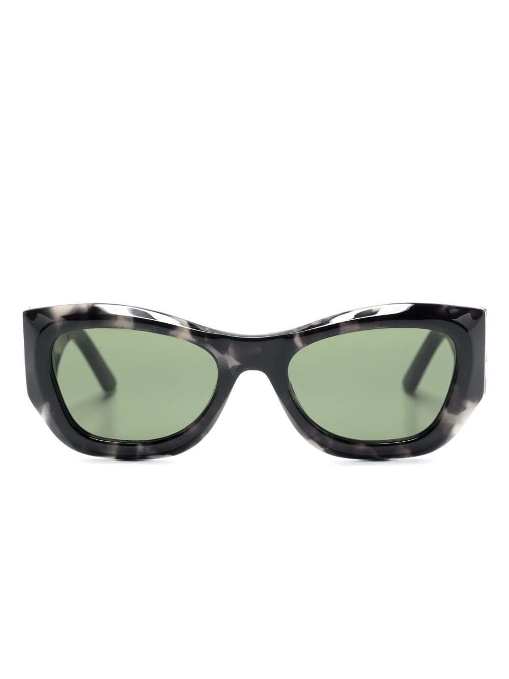 Palm Angels Eyewear 玳瑁纹方框太阳眼镜 - 黑色