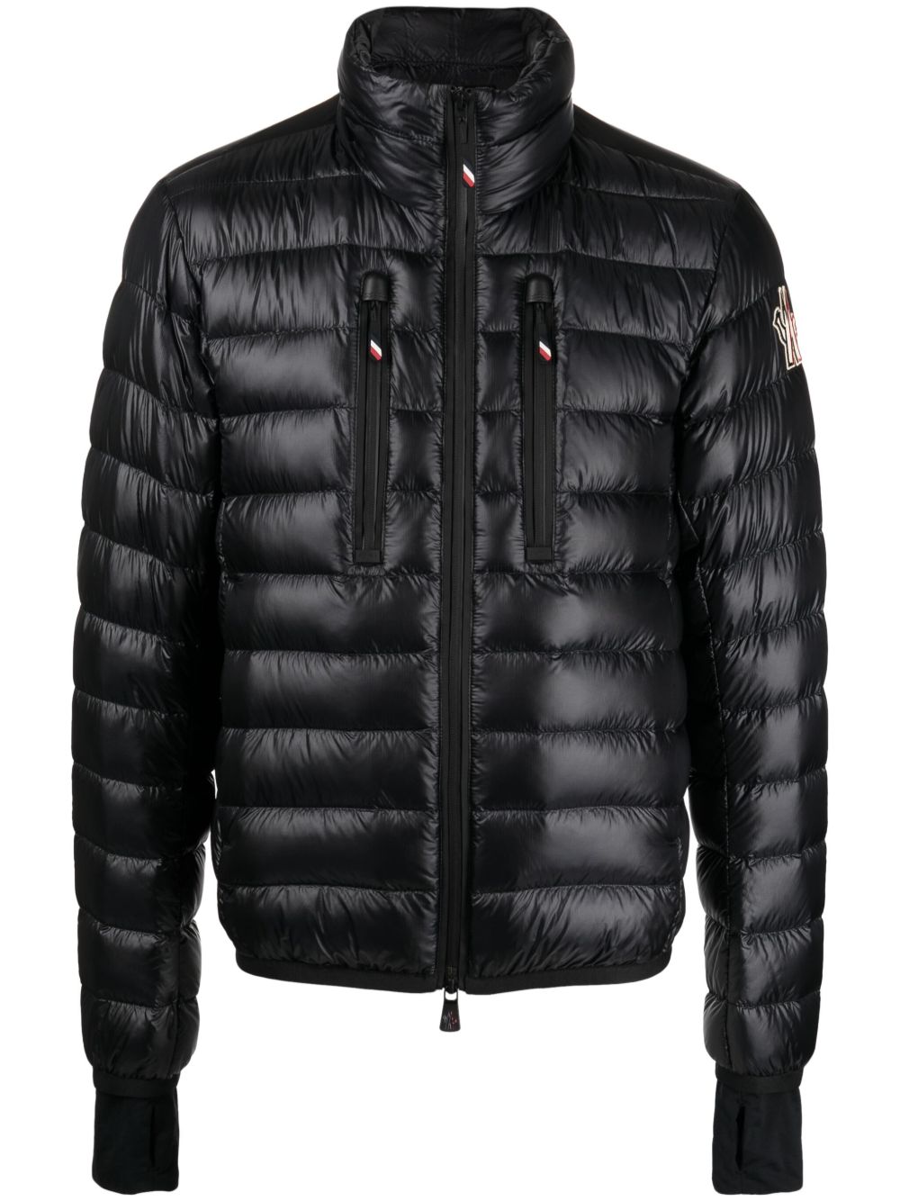 Moncler Grenoble Hers 标贴绗缝夹克 - 黑色
