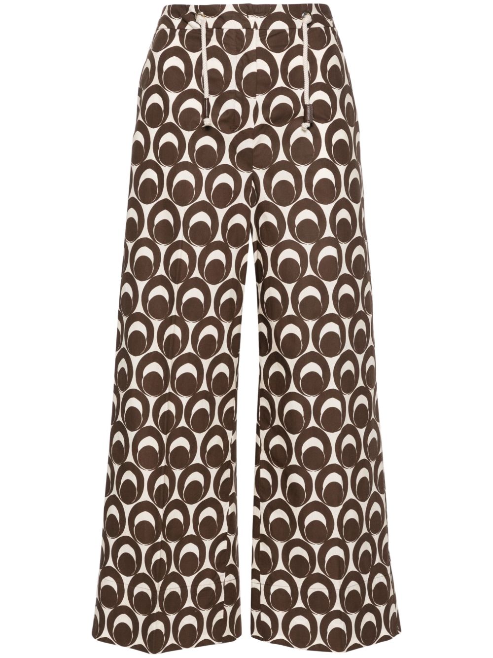 'S Max Mara Bray 高腰帕拉松长裤 - 褐色