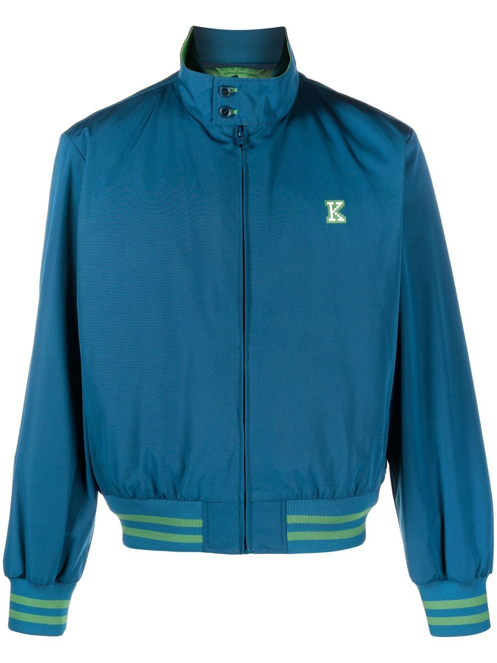 Kenzo 图案logo印花运动夹克 - 蓝色