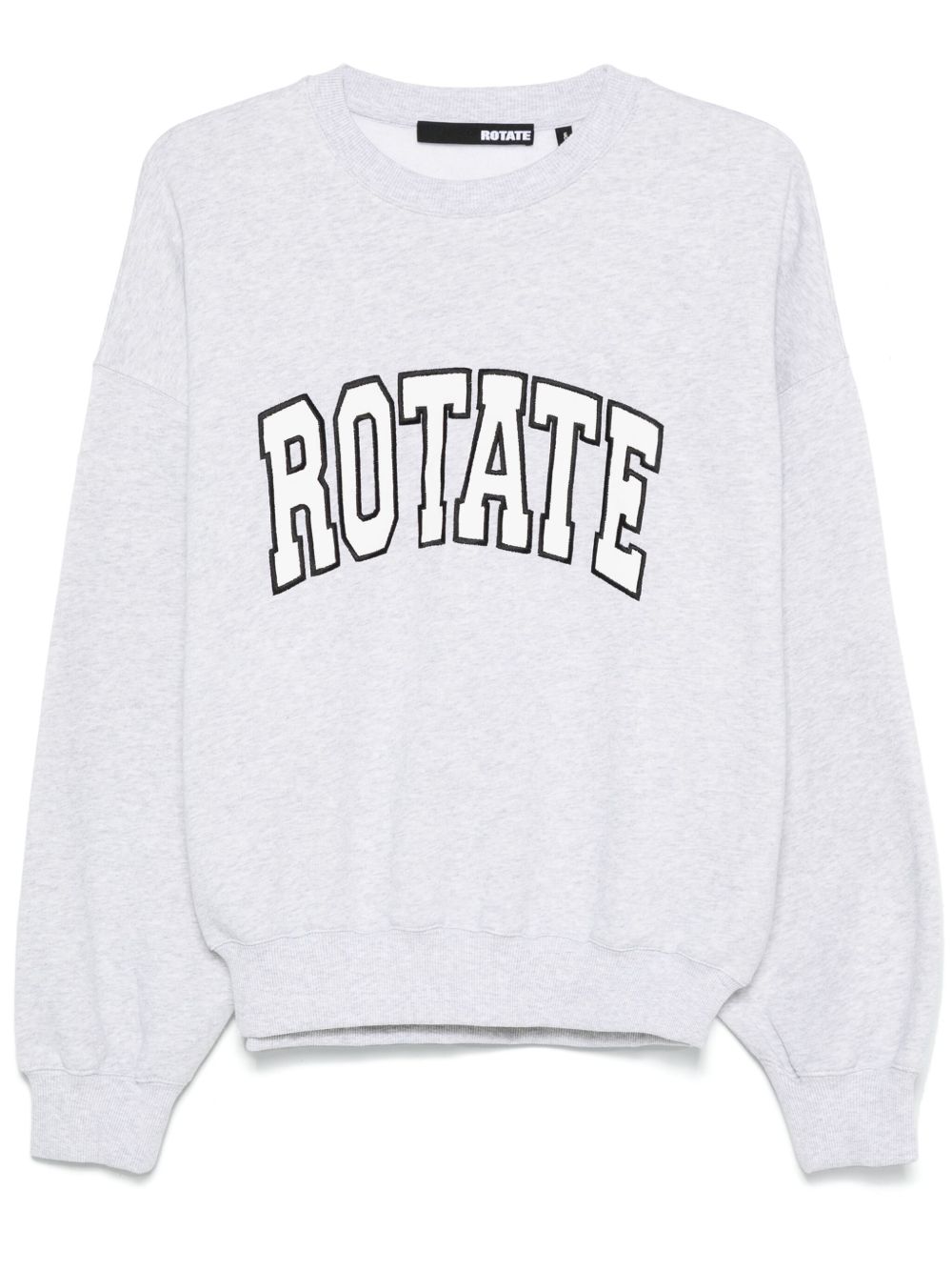 ROTATE BIRGER CHRISTENSEN logo刺绣圆领卫衣 - 灰色