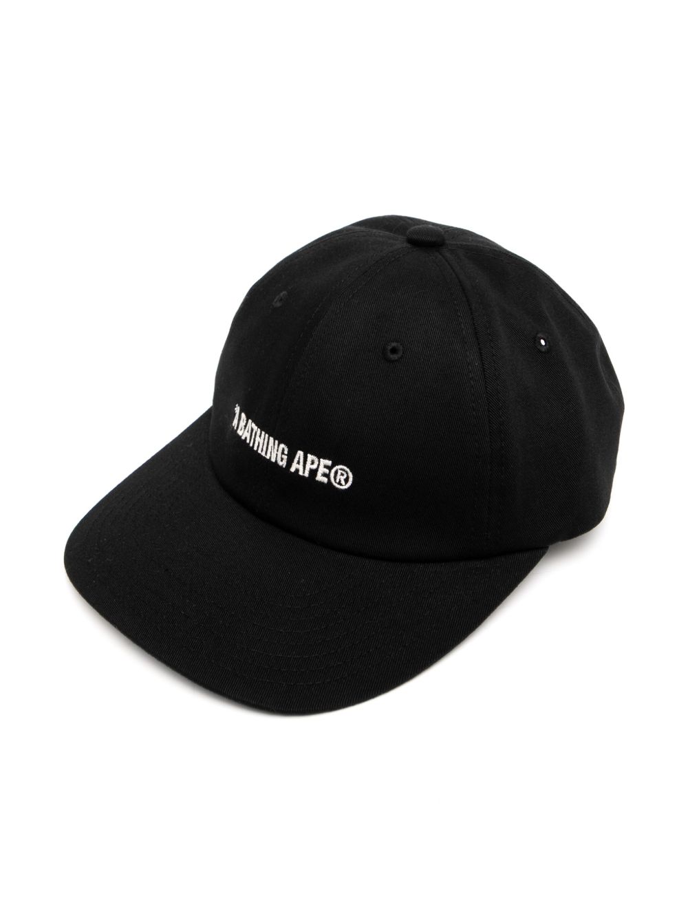 A BATHING APE® logo刺绣棒球帽 - 黑色