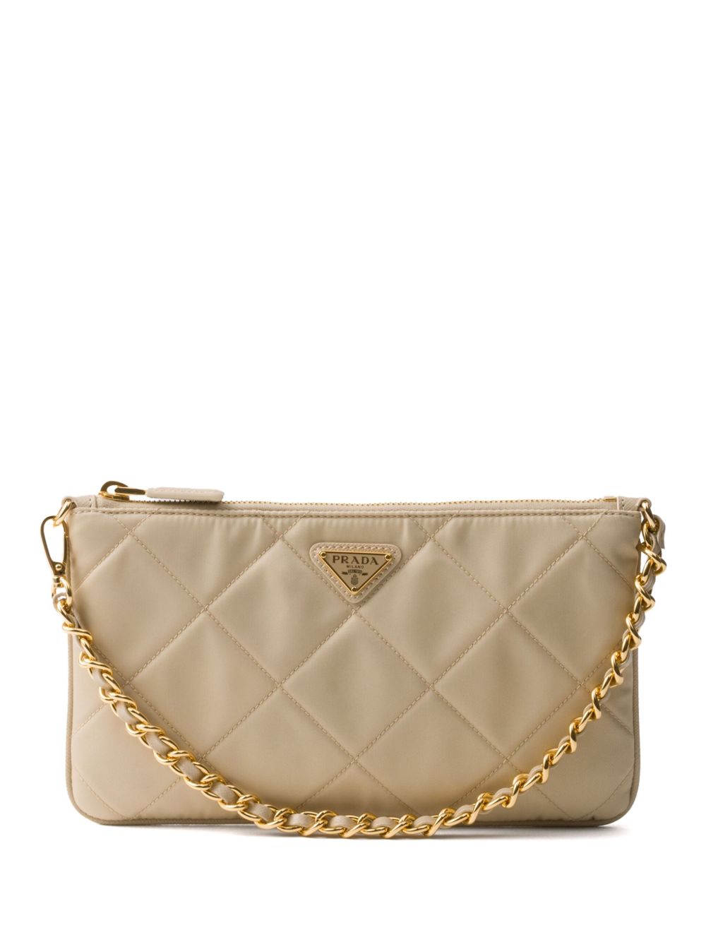 Prada Re-Nylom 绗缝小袋 - 中性色