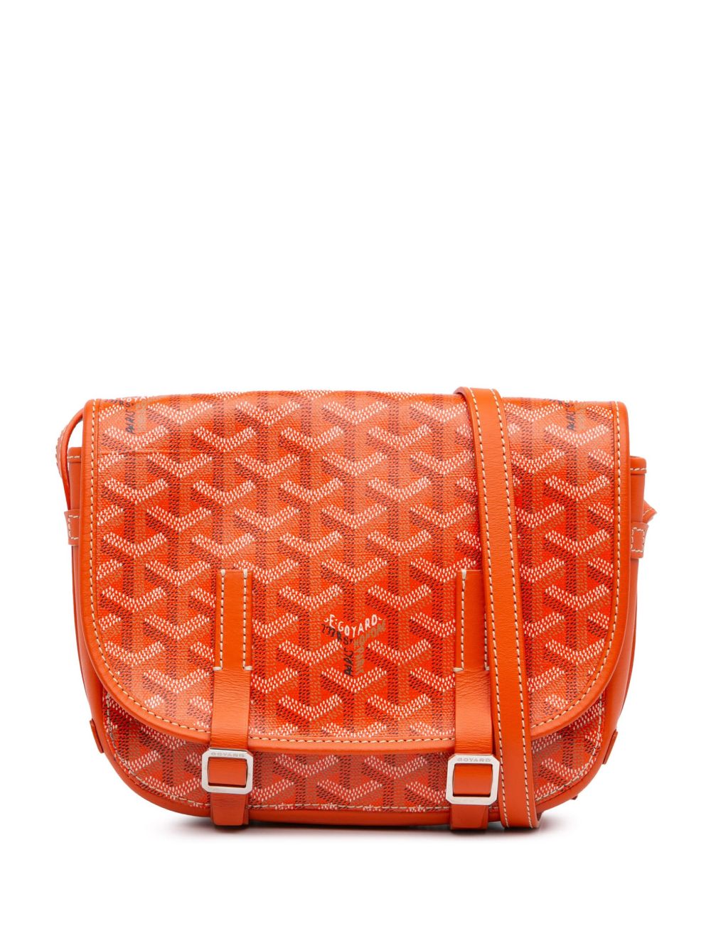 Goyard Pre-Owned Goyardine Belvedere PM 斜挎包（2013年典藏款） - 橘色
