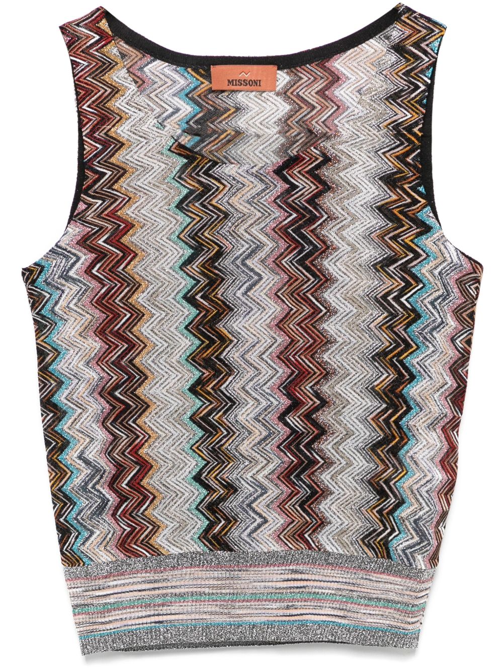 Missoni Z字形图案金属丝面料上衣 - 蓝色