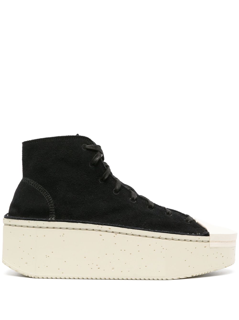 Y-3 系带厚底运动鞋 - 黑色