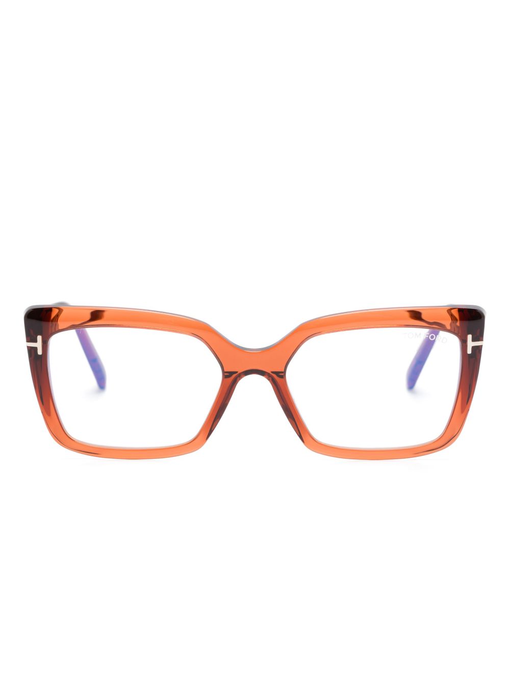 TOM FORD Eyewear 蝴蝶形镜框眼镜 - 褐色
