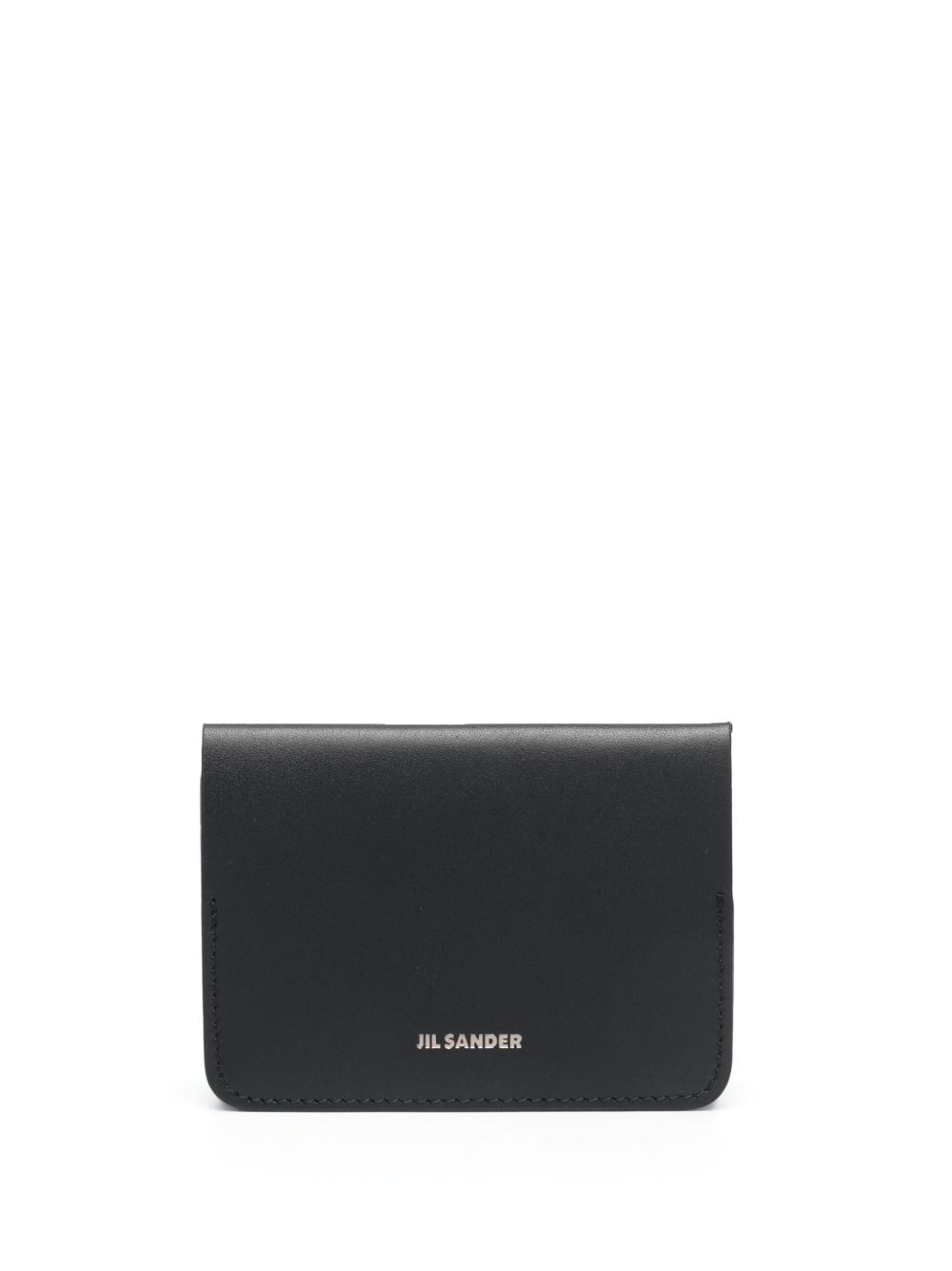 Jil Sander logo印花皮质卡夹 - 黑色