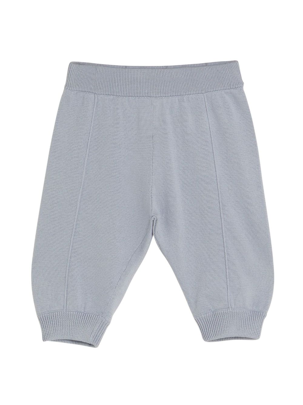 Brunello Cucinelli Kids Bernie 密织棉长裤 - 蓝色