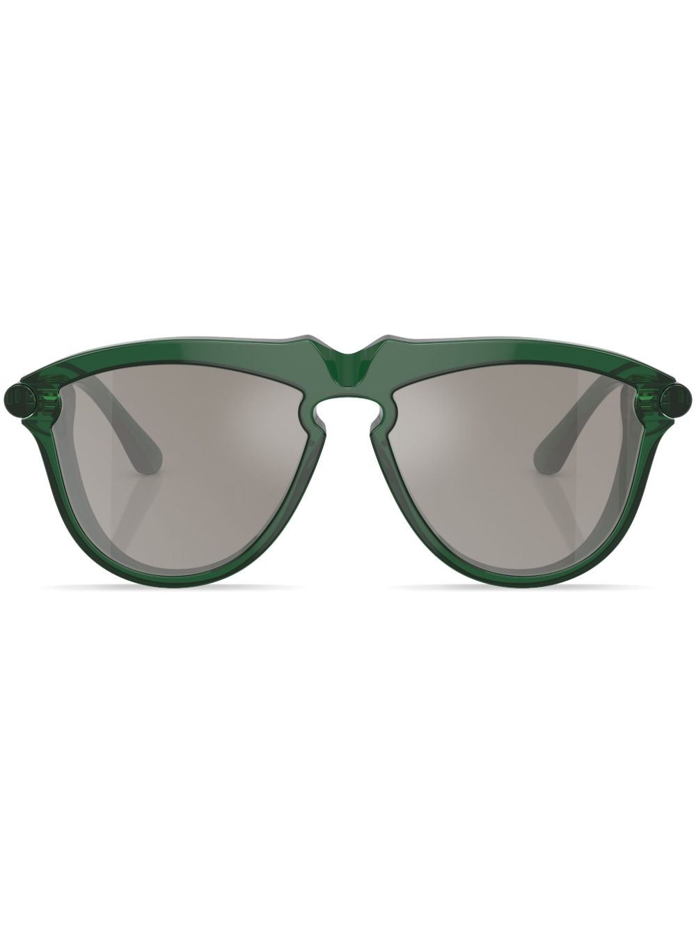 Burberry Eyewear 圆框太阳眼镜 - 绿色