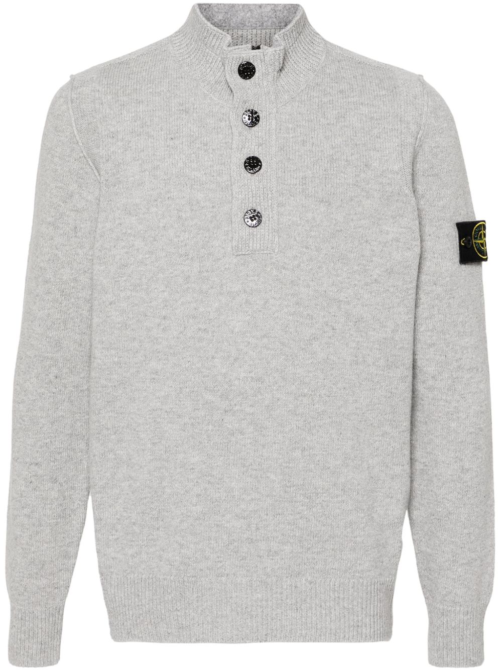 Stone Island 罗盘徽章毛衣 - 灰色