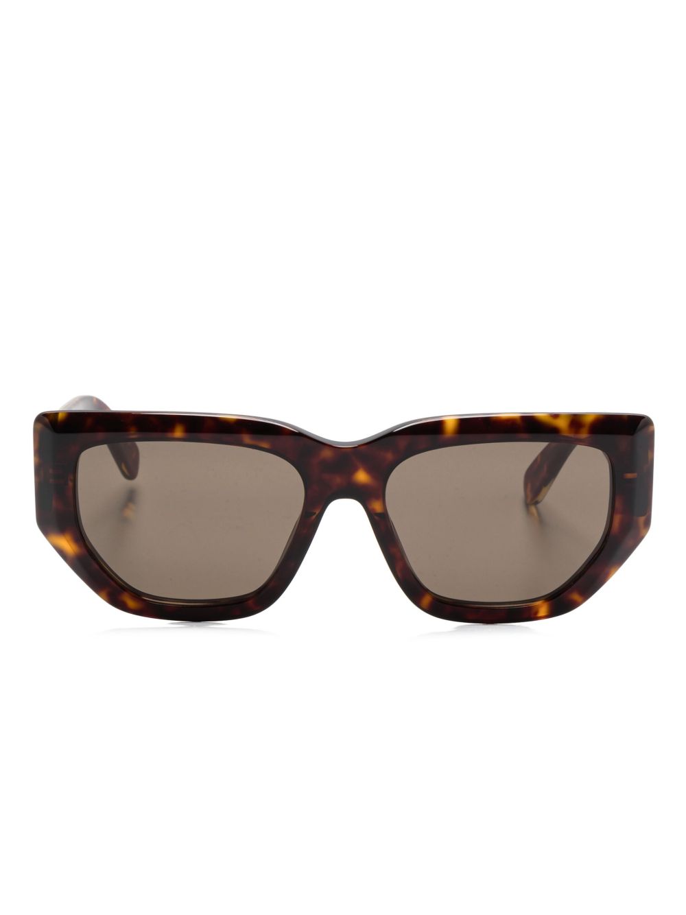 Stella McCartney Eyewear logo太阳眼镜 - 褐色