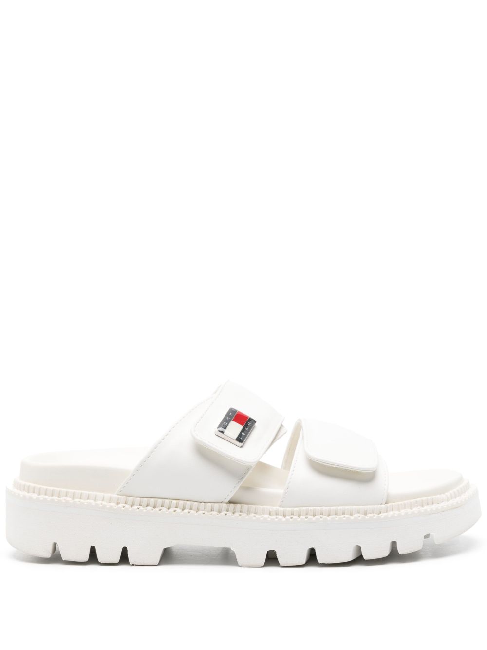 Tommy Jeans logo标牌填充凉鞋 - 白色