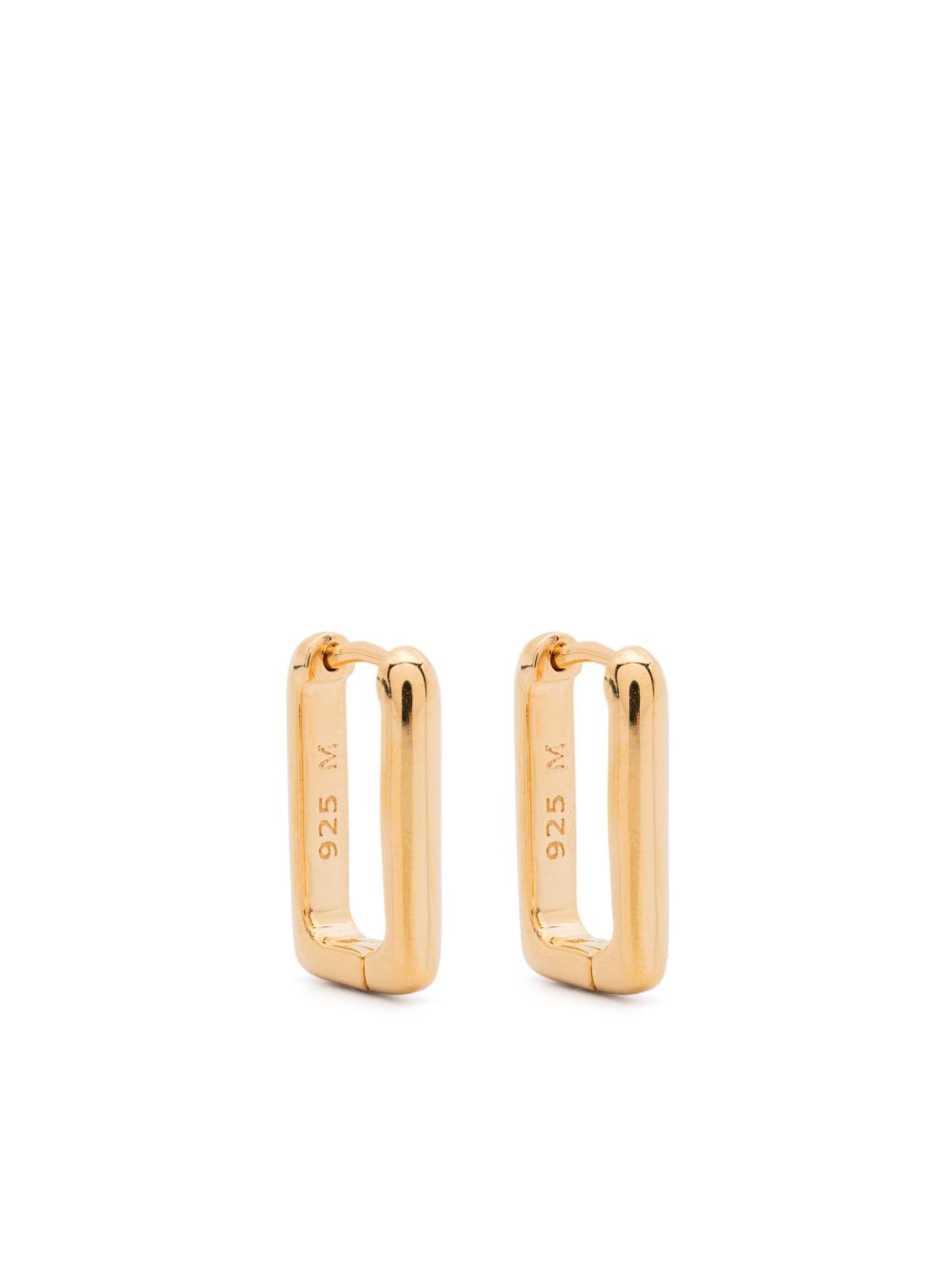 Missoma small plain ovate earrings - 金色