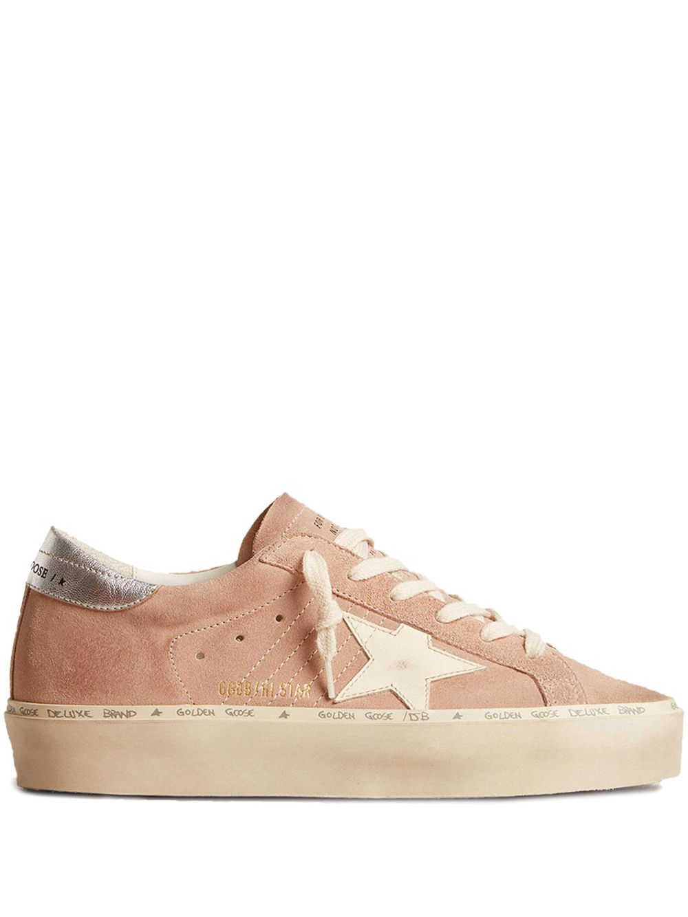 Golden Goose Hi-Star 星星贴花厚底板鞋 - 粉色